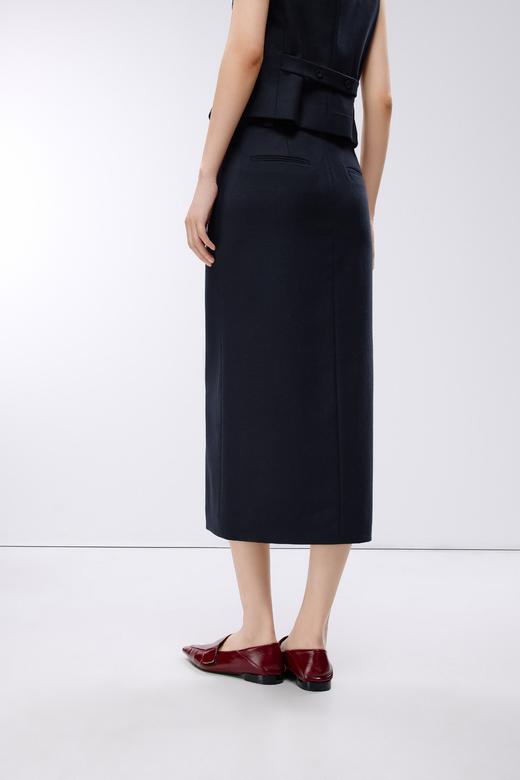 朗姿	梭织半裙深藏青色LAJK04WSK115A61 商品图0