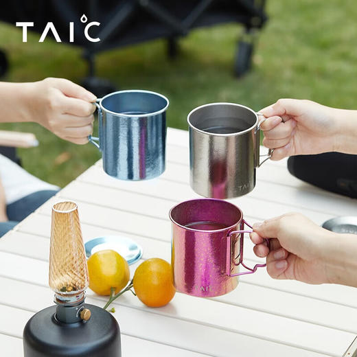 TAIC太可钛度纯钛马克杯带盖带把柄敞口咖啡牛奶办公室水杯家用创意 商品图1