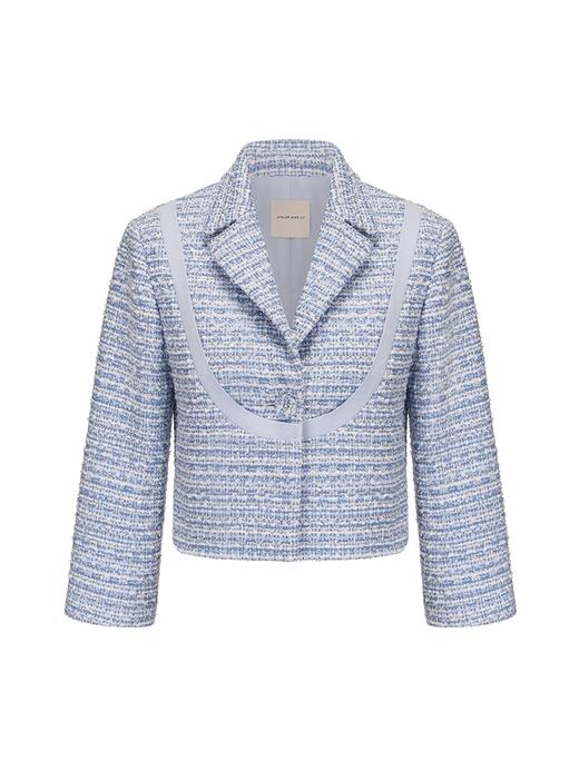 【航海罗盘】弧线拼接设计小香风短装外套 商品图4