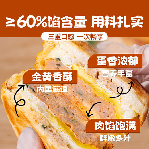 [屁侠推荐]头厨鲜肉鸡蛋汉堡 整颗鲜鸡蛋 肉饼馅饼 学生早餐速食特色小吃 商品图3