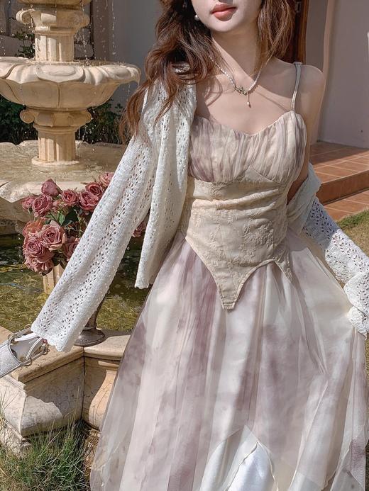 张心子【春日浮梦】镂空防晒针织衫开衫  U2501039 商品图5