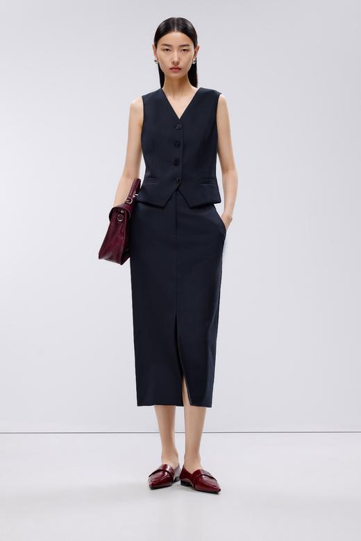 朗姿	梭织马甲深藏青色LAJK04WVT120A61 商品图2