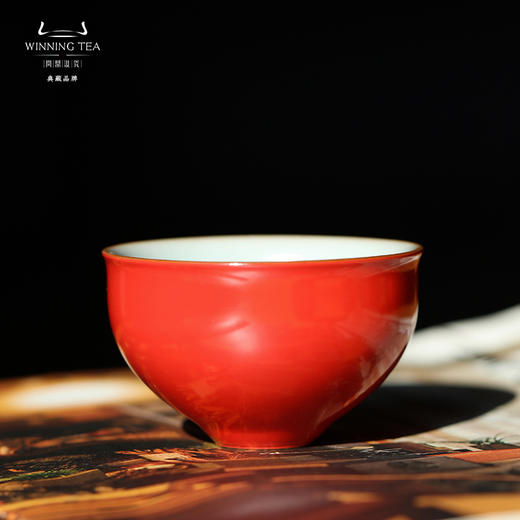 问鼎汝瓷鼎峰系列辛丑新年红伴月杯 商品图0