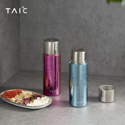 TAIC太可纯钛保温水杯焖泡茶杯带茶隔茶水分离便携茶杯礼盒包装 商品图5