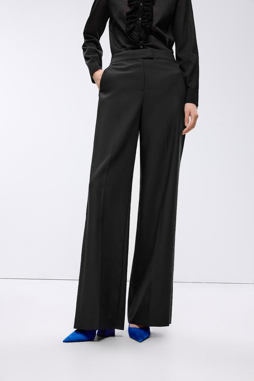 朗姿梭织裤子夜幕黑色LSJK01WPT107B01 商品图3