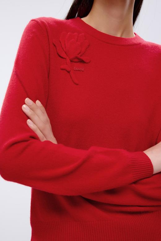 朗姿针织开衫大红色LCJK02KPR715R41 商品图4