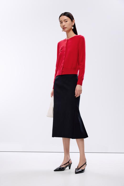 朗姿针织开衫大红色LCJK00KCD716R41 商品图1