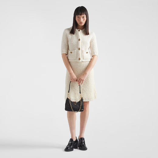 PRADA 普拉达 女士珐琅金属三角徽标 Re-Edition 1995 尼龙手提包 黑色 1BC204 2AOS F0002 QOO 商品图3