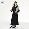 P&X设计师女装 韩版时尚撞色套装长裙收腰拉链设计825114045 黑色 商品缩略图1