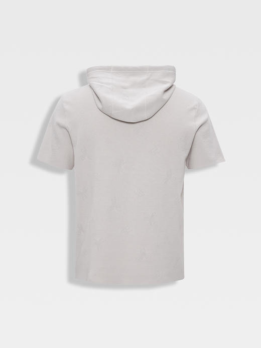 callisto启程系列糯米白短袖连帽针织T恤 商品图1