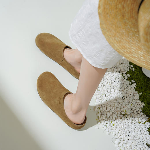 Safiya/索菲娅2025索菲娅咖啡庄园复古软底休闲外穿舒适勃肯凉拖SFD1110407 商品图6