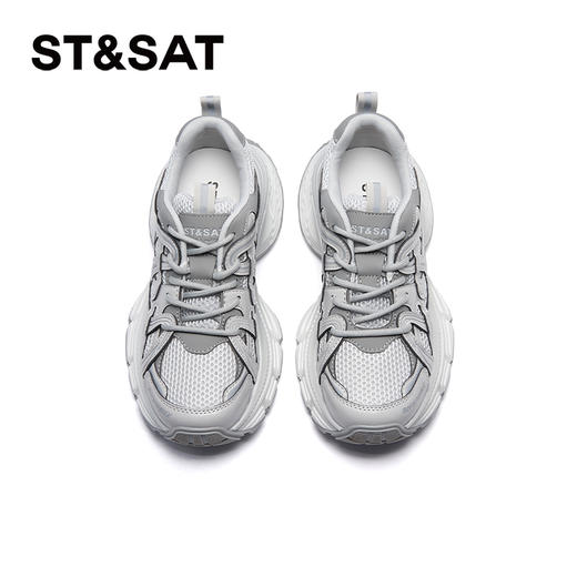 星期六未来主义银色厚底运动老爹鞋SSD1112E1S 商品图12