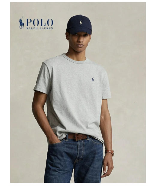 r.l 基础款圆领T恤 情侣款小马刺绣打底衫 TX368 商品图1