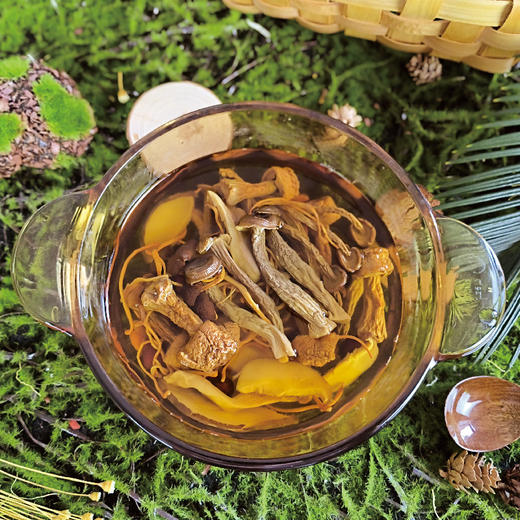 巴山鹿茸菌汤包65g 菌汤火锅底料鹿茸菌蛹虫草7种食材精选菌菇包菌汤包 商品图2