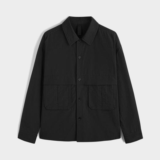 GXG男装 黑色通勤翻领夹克 2024年春季热卖GFX12100201 商品图4