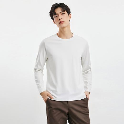 【珠地面料】罗蒙春夏圆领t恤男长袖t恤男舒适男士t恤长袖上衣男体恤 商品图1