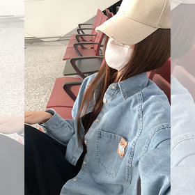 <曾小咸推荐>小熊口袋牛仔衬衫