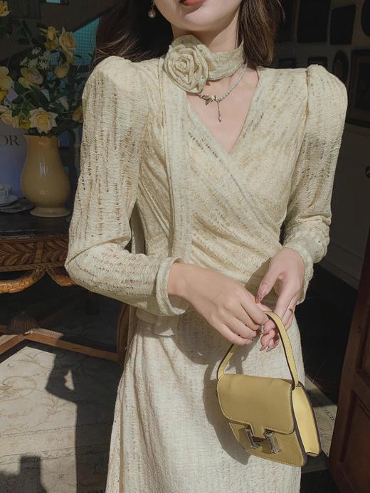 张心子【花期如梦】V领收腰仙气连衣裙 U2501033 商品图8