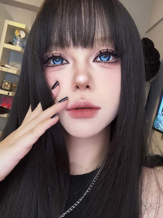 Hanawink 半年抛美瞳 哭哭奶酪蓝 直径14.5mm着色14.2mm 商品图5