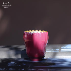 问鼎汝瓷鼎峰系列癸卯胭脂红佛手瓜杯