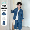 迪士尼【牛仔休闲风】25春季新款米奇印花外套内搭T恤束脚长裤三件套ZD3DT044 商品缩略图0