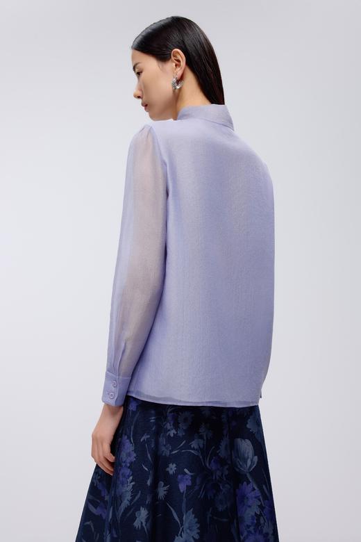 朗姿	梭织衬衫淡紫色(薰衣草紫色)	LSJK03WBL150L21 商品图3