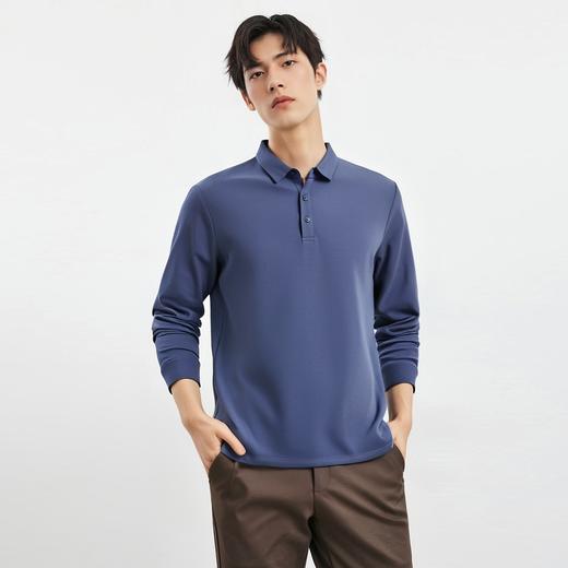 【双面含桑蚕丝】罗蒙男士经典polo衫男长袖t恤男春秋男士polo衫 商品图1