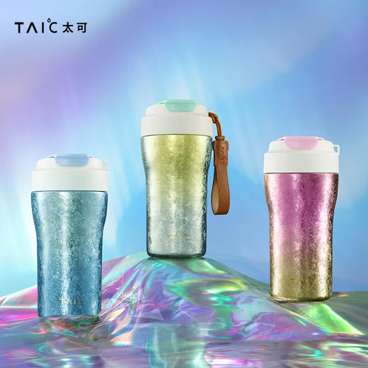 TAIC太可纯钛保温杯保冷幻彩咖啡杯高颜值轻奢便携随行杯带提绳 商品图8