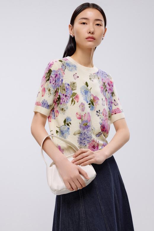 朗姿针织开衫米白色LCJK00KPR411W31 商品图3