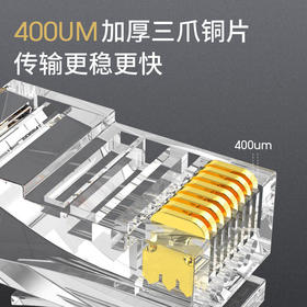 【JY】100个镀金 六类屏蔽水晶头 RJ45康普 COMMSCOPE CAT6千兆网络水晶头