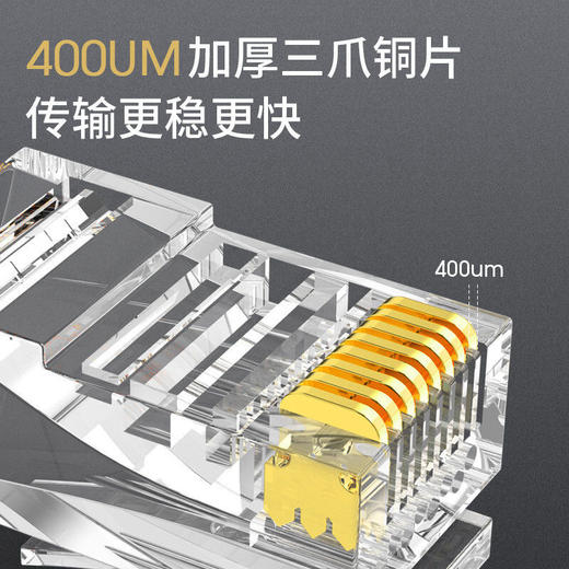 【JY】100个镀金 超五类屏蔽水晶头 RJ45康普 COMMSCOPE CAT6千兆网络水晶头 商品图1