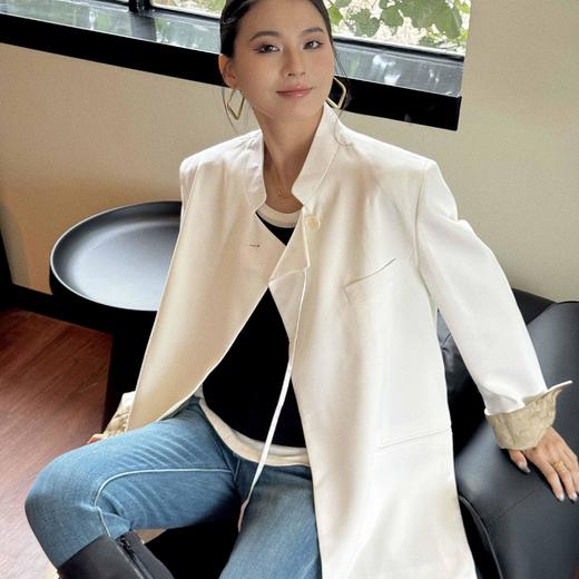 顺丰包邮洛诗琳35051新中式西装外套2025春季廓形国风外套220431 商品图2