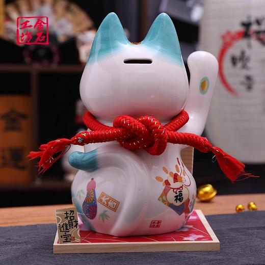 金石工坊招财猫大号摆件店铺开业二维码祈愿猫家居客厅陶瓷存钱罐财源广进富贵临门祈愿猫（大） 商品图6