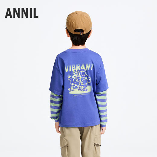 男童圆领液氨长袖T恤春季新款安奈儿童装实体店同款AB511523 商品图2