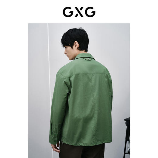 GXG男装 绿色时尚翻领夹克 春季热卖GFX12101701 商品图3