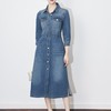 【高货wl】全新升级【铂金会员330/天猫439/差价109】(74417) 洛诗琳优雅通勤复古衬衫式牛仔裙简约休闲连衣裙 商品缩略图2