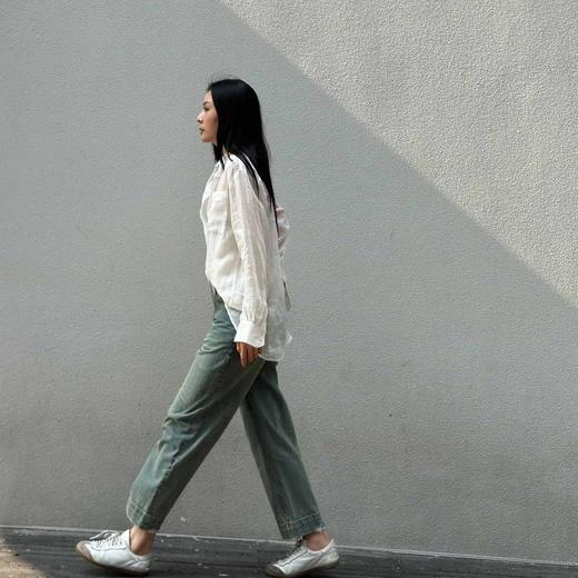 顺丰包邮洛诗琳35431早春新款纯棉做旧高腰直筒牛仔裤女016 商品图3