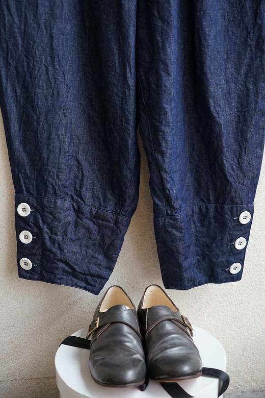 Gauze牛仔蓝阔腿裤 商品图2