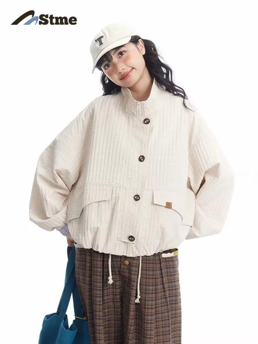 早乙女惠子saotome/STMWT251065/撞色格纹短夹克 商品图3