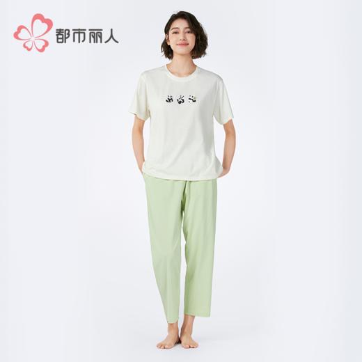 都市丽人女士棉质短袖套装薄40支TC拉架生活家居短袖类LHH2C3 商品图1