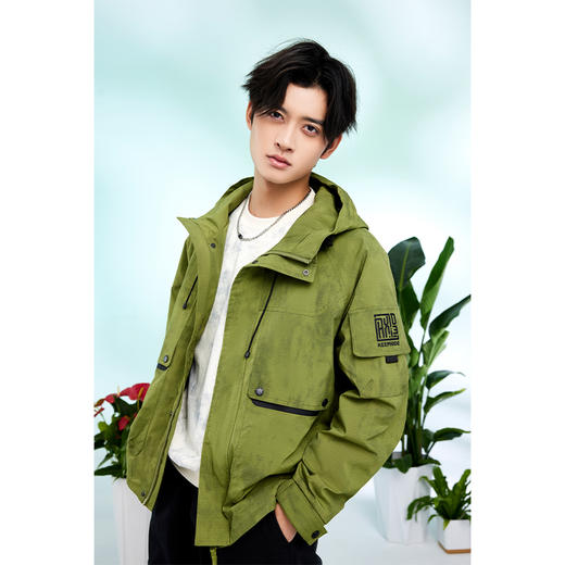 【新品上新】HX 春秋季带帽茄克衫外套脏脏扎染S105511077101 商品图4