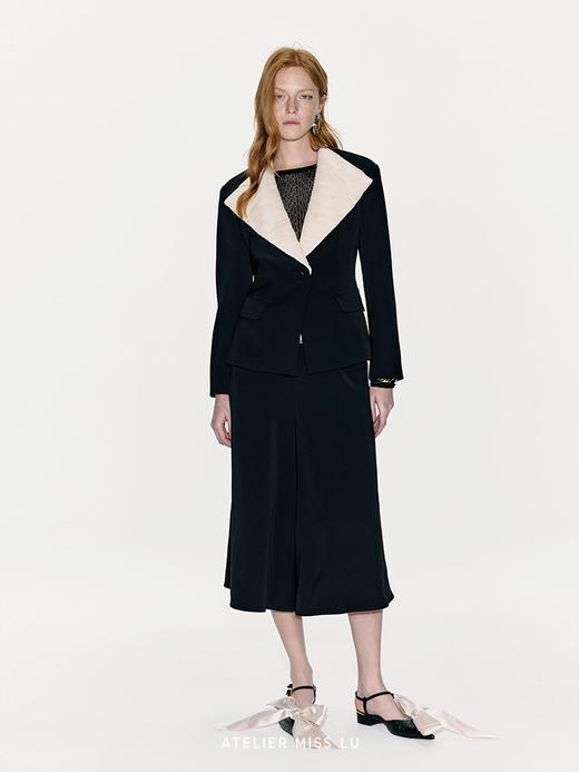 【云端漫步】肌理柔纱艺术拼接收腰西装外套 商品图3