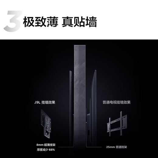TCL电视 85J9L 85英寸 超薄QD-MiniLED电视 全通道288Hz 4+64GB 超薄一体化设计 灵控系统3.0 商品图5