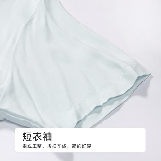都市丽人女士梭织棉短袖套装薄人棉贡缎好睡好眠短袖类LHH1C9 商品图6