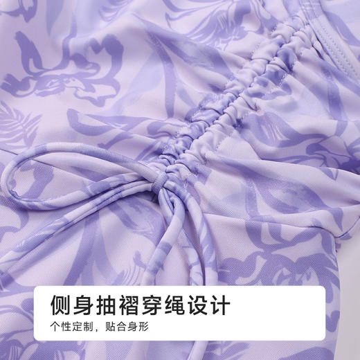 都市丽人女士连体泳衣薄半光涤泳布滨海休闲一体式泳衣LSH1A3 商品图8