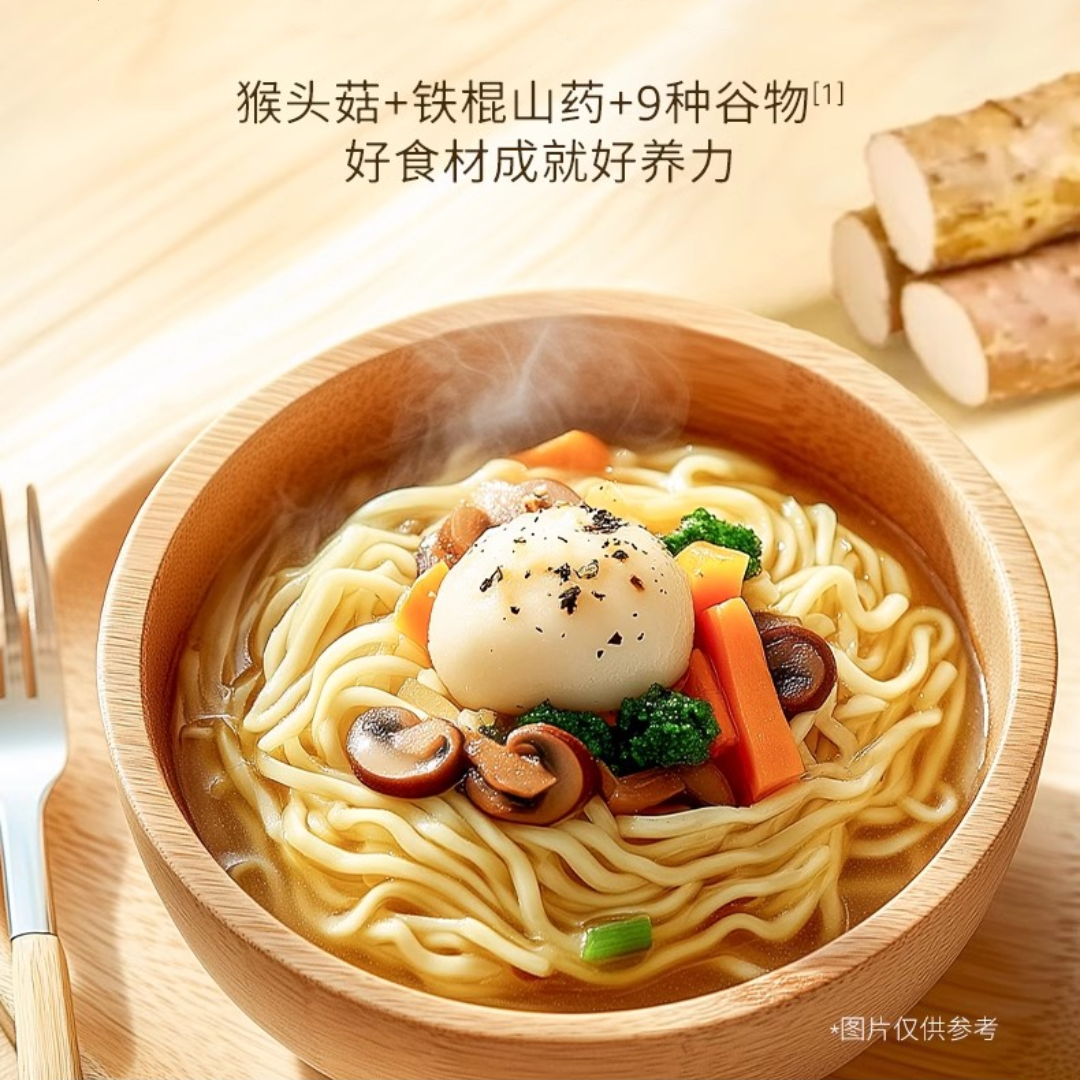 九谷猴菇山药面 净素配料 非油炸素食方便面 可煮可泡