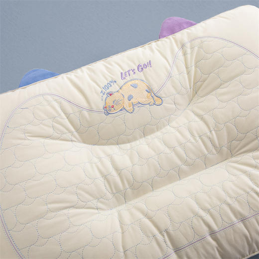 【拍2个减30元】可爱猫耳亲子枕 全棉卡通刺绣儿童款枕 商品图5