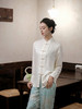 盛唐婧 |真丝花罗百搭对襟衬衫-白色 商品缩略图1