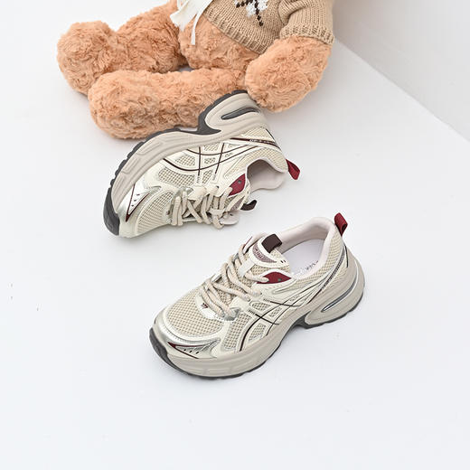 经典鲨女鞋2025年春季新款韩版网状透气舒适休闲跑步鞋老爹鞋KW160-517061 商品图4