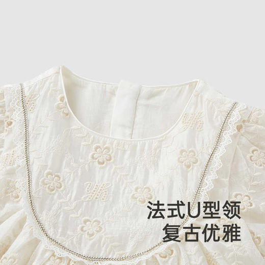 英氏女童连衣裙夏季短袖女童礼服绣花连衣裙2025新款YRLCJ1R036A 商品图2
